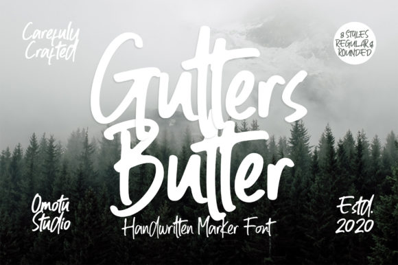 Gutters Butter: A Bold Script Font for Modern Web Design
