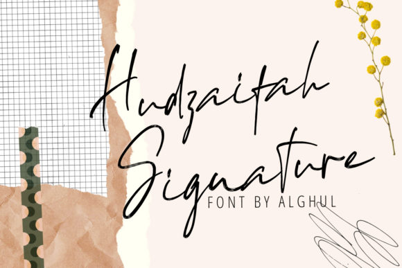 Hudzaifah: A Delicate Handwritten Font for Brand Identity