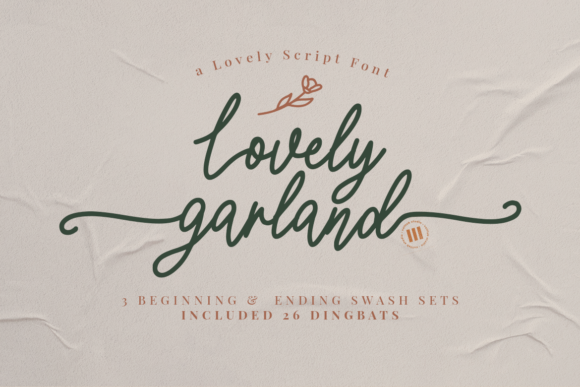 Lovely Garland: A Romantic Script Font for Editorial Design