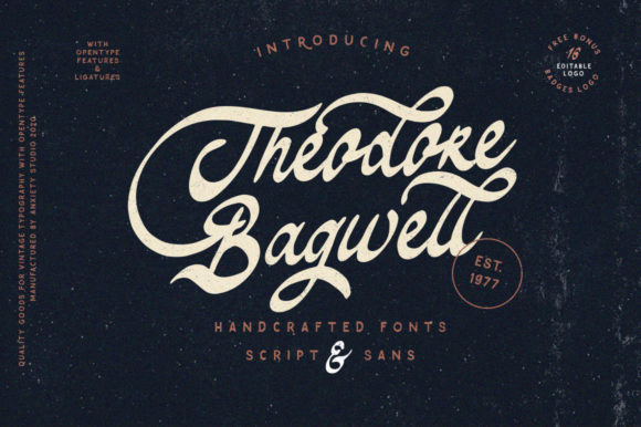 Theodore Bagwell: A Vintage Duo Font for Crafters